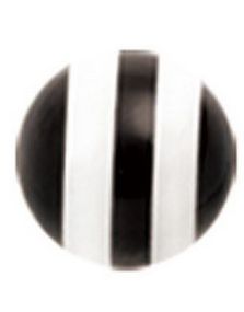Striped Ball - Svart och Vit Akrylkula