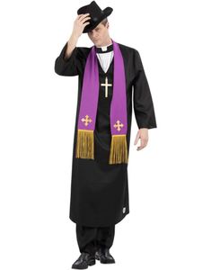 Lisensiert The Exorcist Father Merrin Prest Herrekostyme