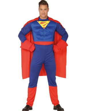 Superman Inspirerad Dräkt med Mantel