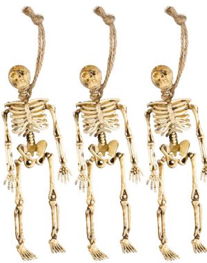 3 st Skelettfigurer - Dekoration 15 cm