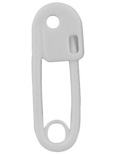 Säkerhetsnål 1.6 mm - Vit Öronpiercing