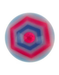 Hexagonal Blue - 6 mm Akrylkula till 1,6 mm stång