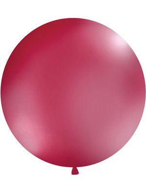 BURGUNDYRÖD Pastellfärgad Rund JUMBO Ballong 1 meter