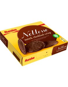 Marabou Noblesse Mörk - Tunna Runda Mörka Chokladplattor med Krisp 150 gram