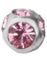 Diamond Spaceship - Silverfärgad Stålkula med Rosa Stenar