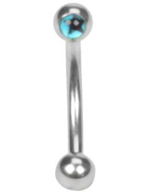 Black Star - 1.2 x 8 mm Ögonbrynspiercing
