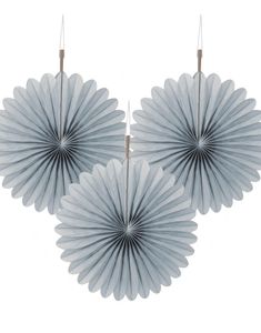 3 st Mini Silverfärgade Pappersdekorationer 15 cm