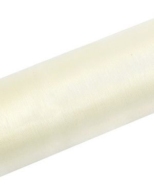 LJUS KRÄMFÄRGAD Genomskinlig Organzalöpare 16 cm x 9 meter