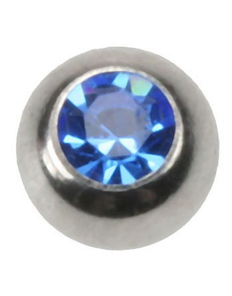Big Blue Stone - 8 mm Stålkula till 1,6 mm Stång - NB! Sidohål