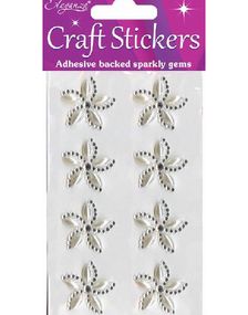 8 stk Självhäftande Blommor med Stenar