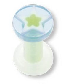 Blue Star Akryl - Piercing Plugg