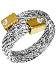Kroatia - Silverfärgad Ring i Tvinnat Stål