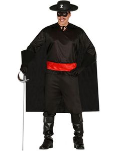 Zorro Inspirerad Herrkostym