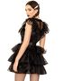 Svart Raving Rebel Kostyme Sett - 3 Deler