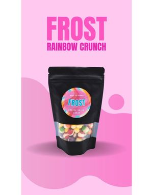 Frost Rainbow Crunch - Frysetørkede Karameller med Fruktsmaker 85 gram