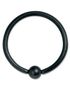 Svart PVD Ball Closure Ring Piercing