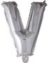 Silverfärgade Bokstavsballonger A-Z - 35 cm