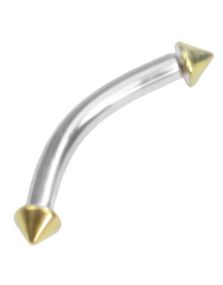 Micro Spike Colorized Gold - 1.2 x 8 mm Ögonbrynspiercing