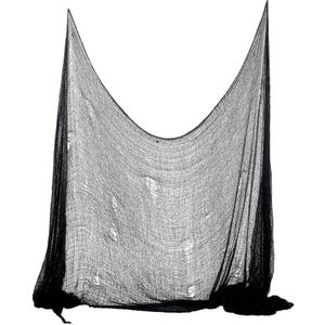 Läskig Dekoration för Halloween - Svart Nättyg Ca 75x300 cm