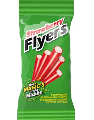 Maxilin Strawberry Flyers - Lakritsstänger med Jordgubbsfyllning 75 Gram