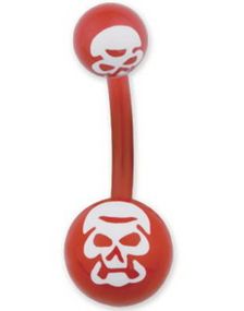 Demon Röd Navelpiercing