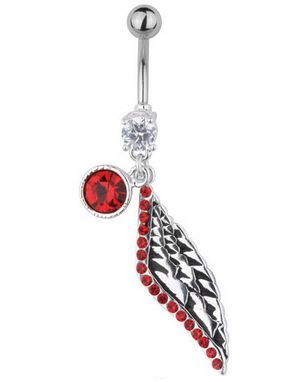 Wing of the Devil Navelpiercing - Röd