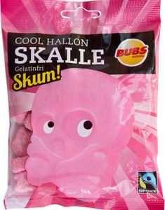 Påse med Skalle i Skum med Hallonsmak 90 gram