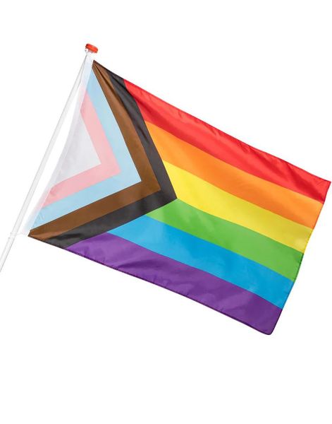 Stor Pride LGBTQ+ Regnbågsflagg 90x150 cm