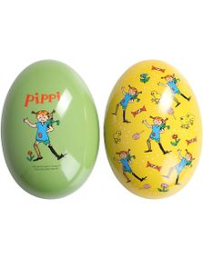 Metall Påskägg Med Pippi Motiv - 15 cm