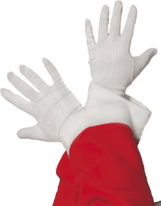 Vita Jultomtehandskar