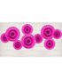 3 stk Mörk Rosa Dekorfläktar