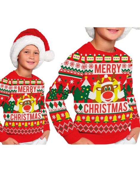 "Merry Christmas" Julegenser med Forskjellige Julemotiver til Barn
