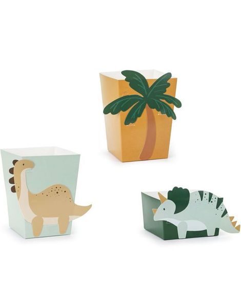DIY Dinosaur Party - 6 Stk Bokser til Snacks