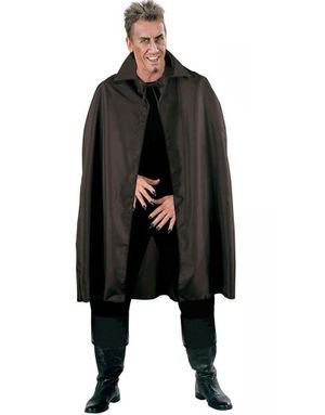 Svart Cape - 115 cm