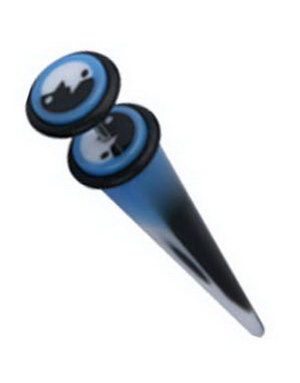 Big Needle Blue/Black/White - Fejkpiercing