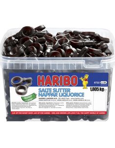 1,8 kg Haribo Ask med Salta Lakrits Nappar