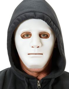 Vit Anonym Mask i Hårdplast