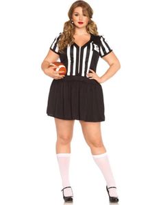Halftime Hottie - Dommerkostyme til Dame - 3XL/4XL