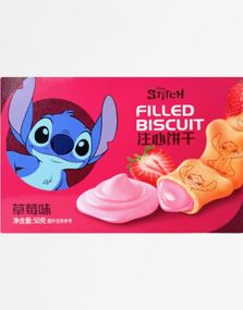 Disney Stitch Filled Biscuits Srawberry Flavour - Fyllt Kjeks med Jordbærsmak 50 g (Asia Import)