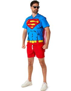 Superman Skjorta Med Kappa Och Shorts Till Herr - Suitmeister