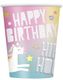 8 stk Pappmuggar 270 ml - Happy Birthday Unicorn