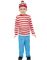 Where’s Wally? Kostyme til Barn 3 Deler