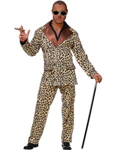 Leopardmönstrad Pimp Maskeraddräkt (Herr)