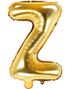 Guldfärgade Bokstavsballonger A-Z - 35 cm