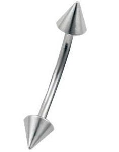 Banan Ögonbrynspiercing med Spike - Silverfärgad
