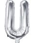 Silverfärgade Bokstavsballonger A-Z - 35 cm