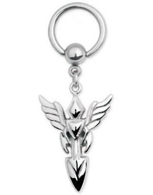 Steel Death Stab BCR Piercing - 1.6 x 10 mm