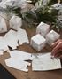24 st Snowflake adventslådor / julkalender med Silvertråd och Stickers
