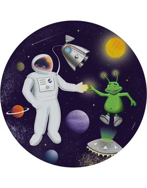 8 st Tallrikar 23 cm - Space Party