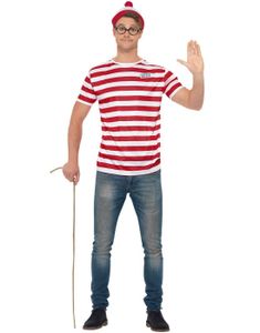 Where’s Wally Dräktskjorta med Mössa och Glasögon